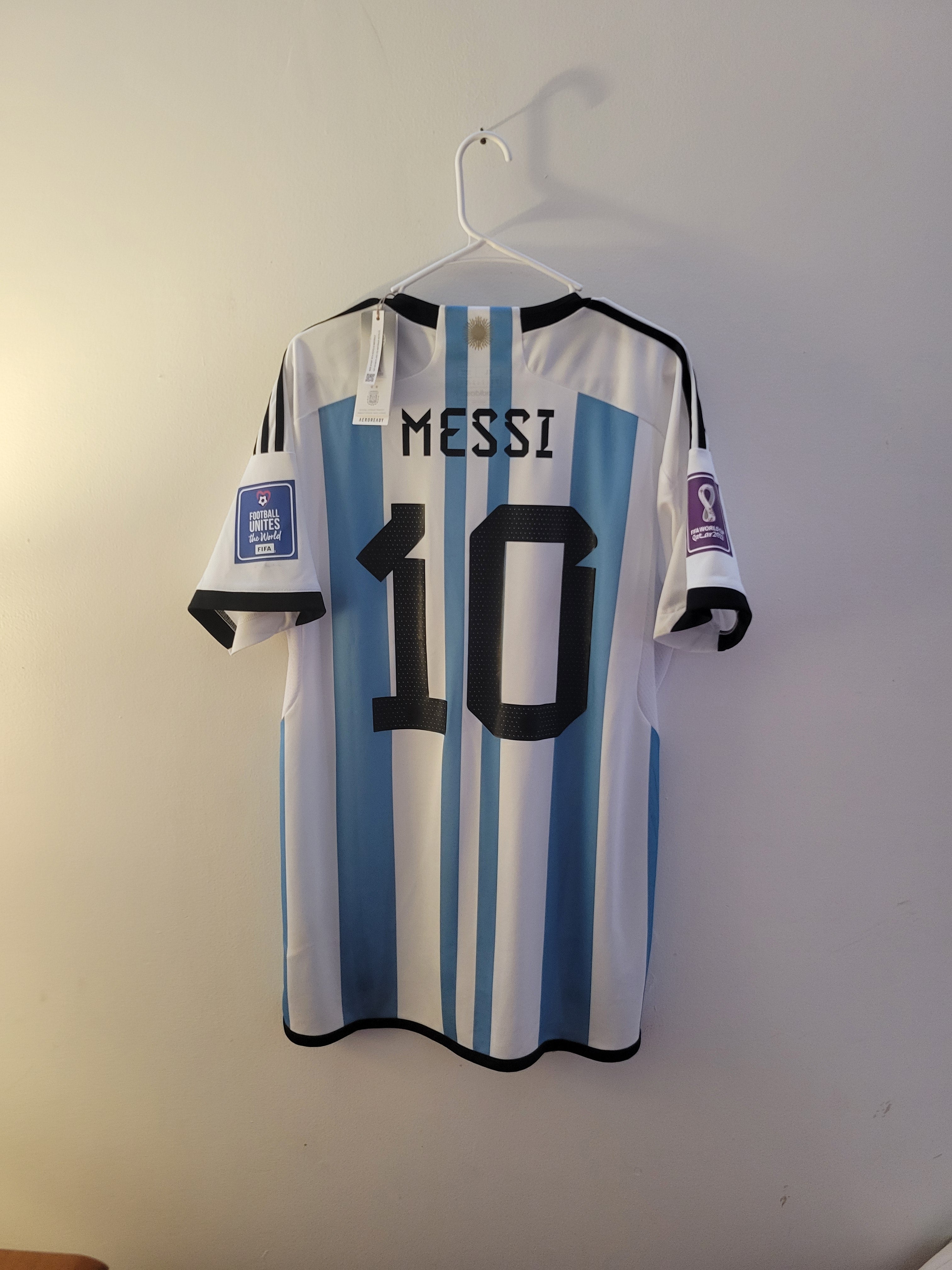 BNWT Adidas Argentina 2022/23 Home Jersey Mens Size XL - Messi 10
