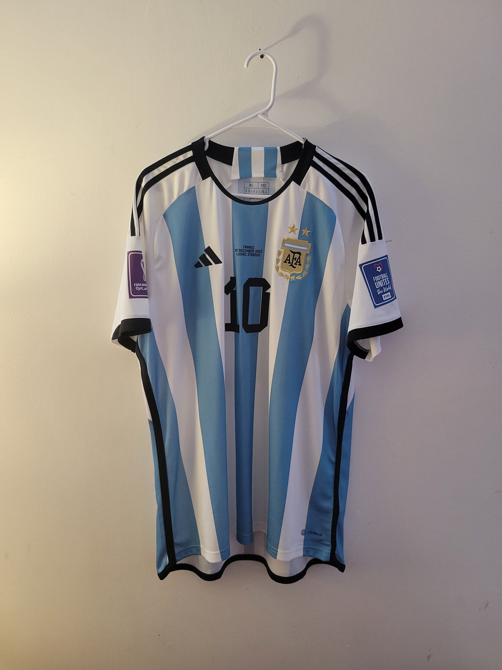 BNWT Adidas Argentina 2022/23 Home Jersey Mens Size XL - Messi 10