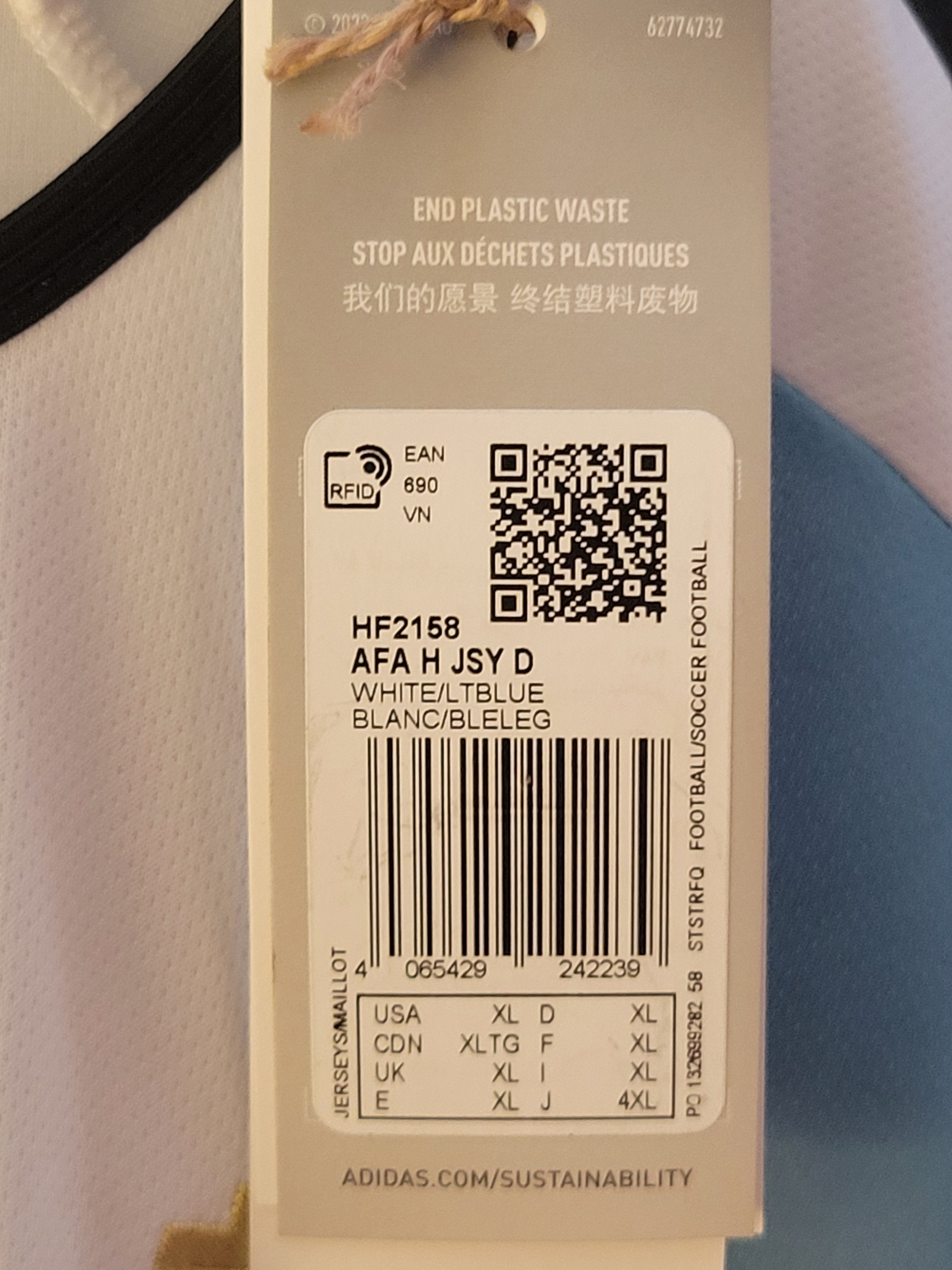 BNWT Adidas Argentina 2022/23 Home Jersey Mens Size XL - Messi 10