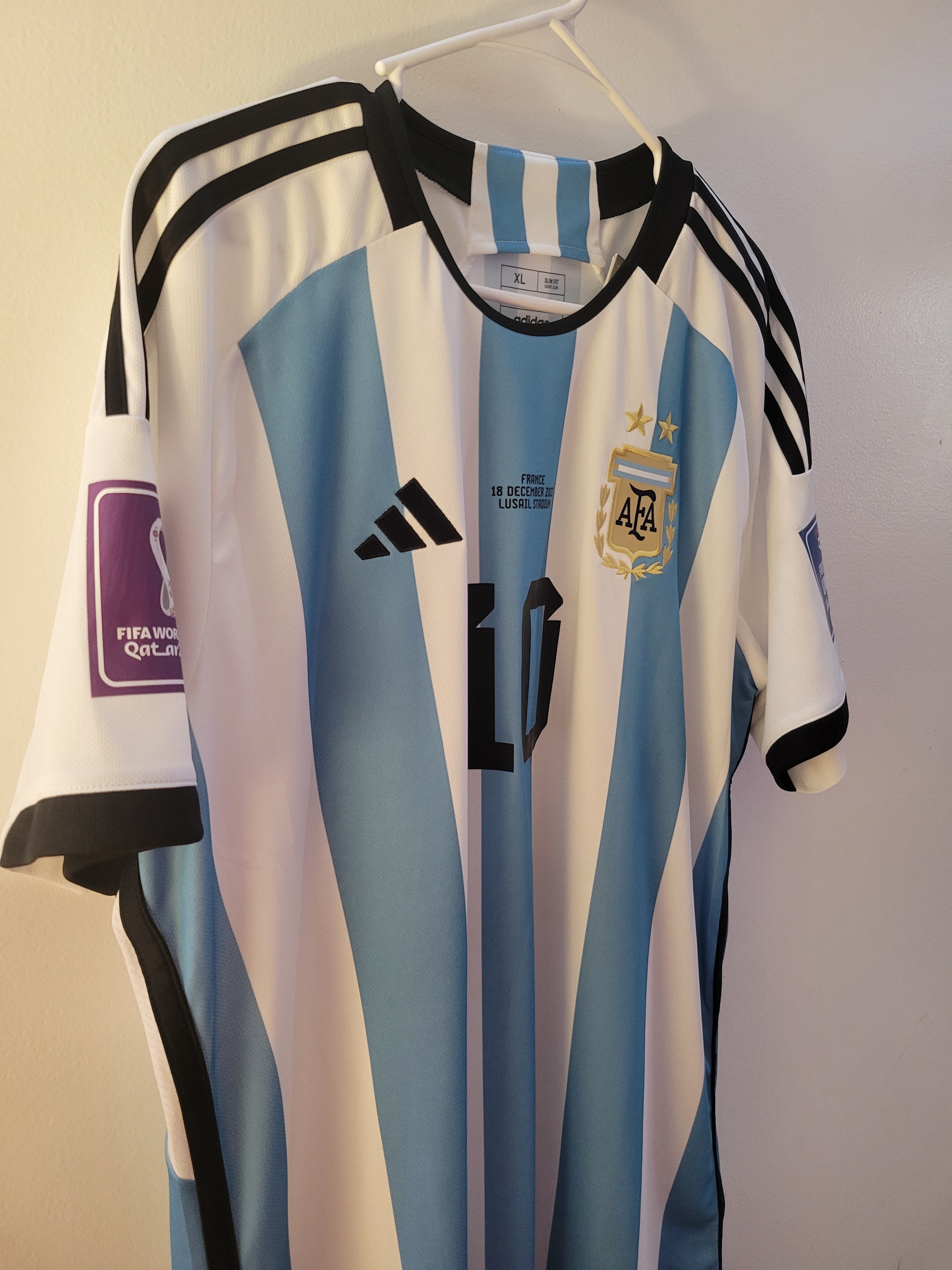 BNWT Adidas Argentina 2022/23 Home Jersey Mens Size XL - Messi 10