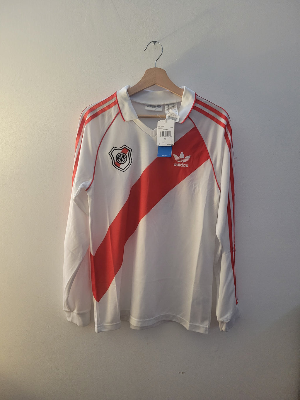BNWT Adidas River Plate 1994 Reissue Home Jersey Mens Size S - #9