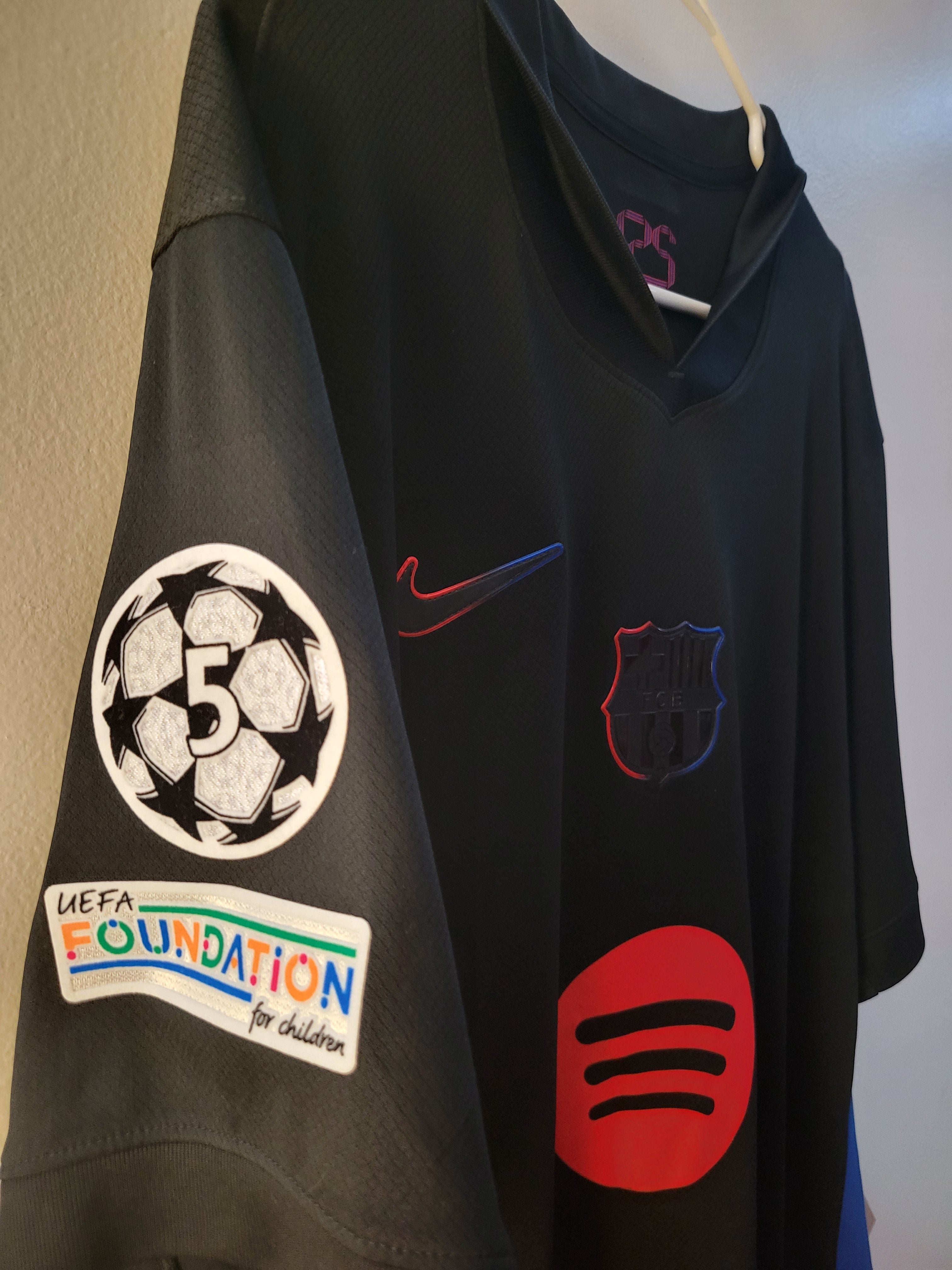 Nike FC Barcelona 2024/25 Away Soccer Football Jersey Mens Size XXL