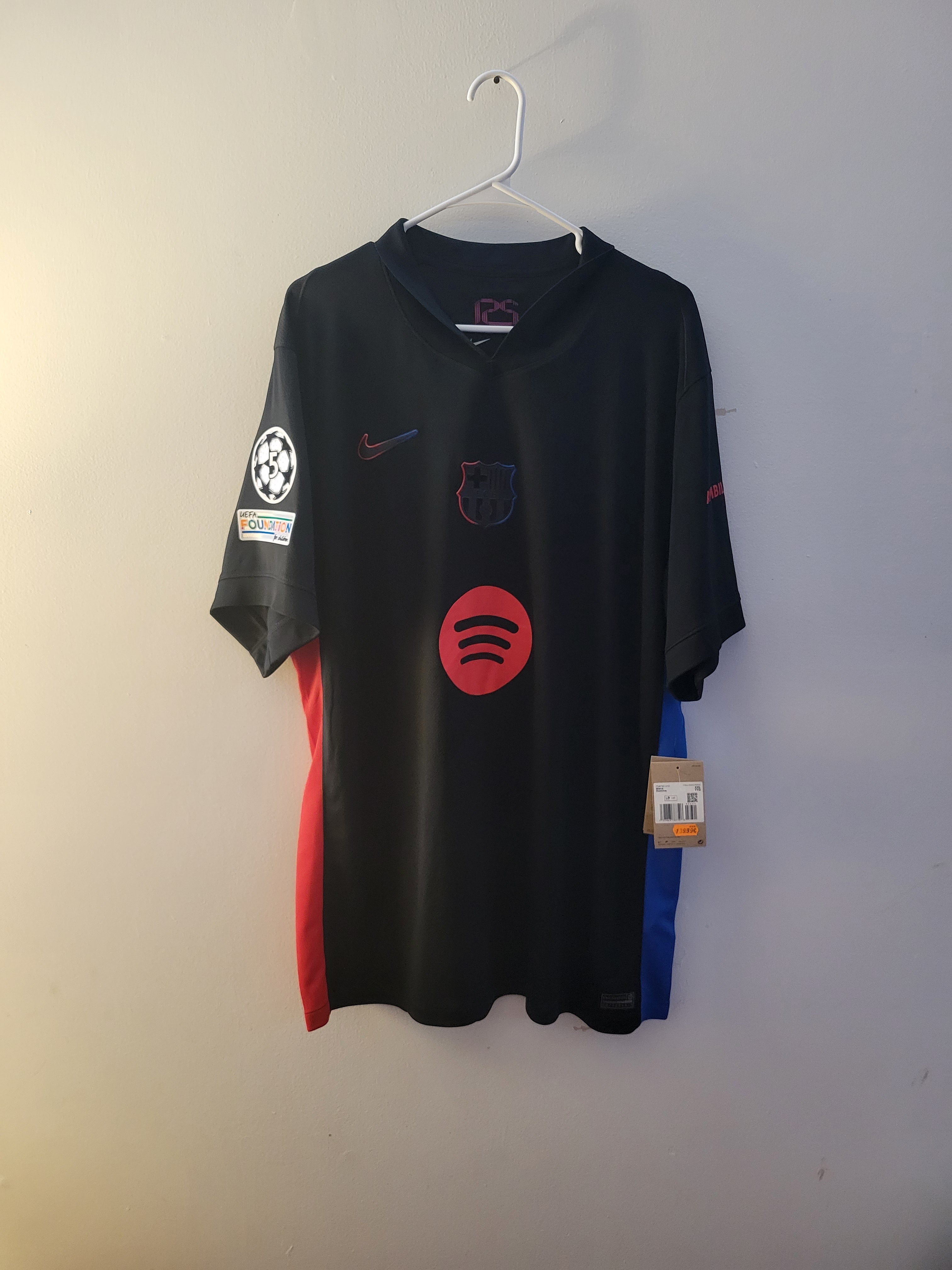 Nike FC Barcelona 2024/25 Away Soccer Football Jersey Mens Size XXL