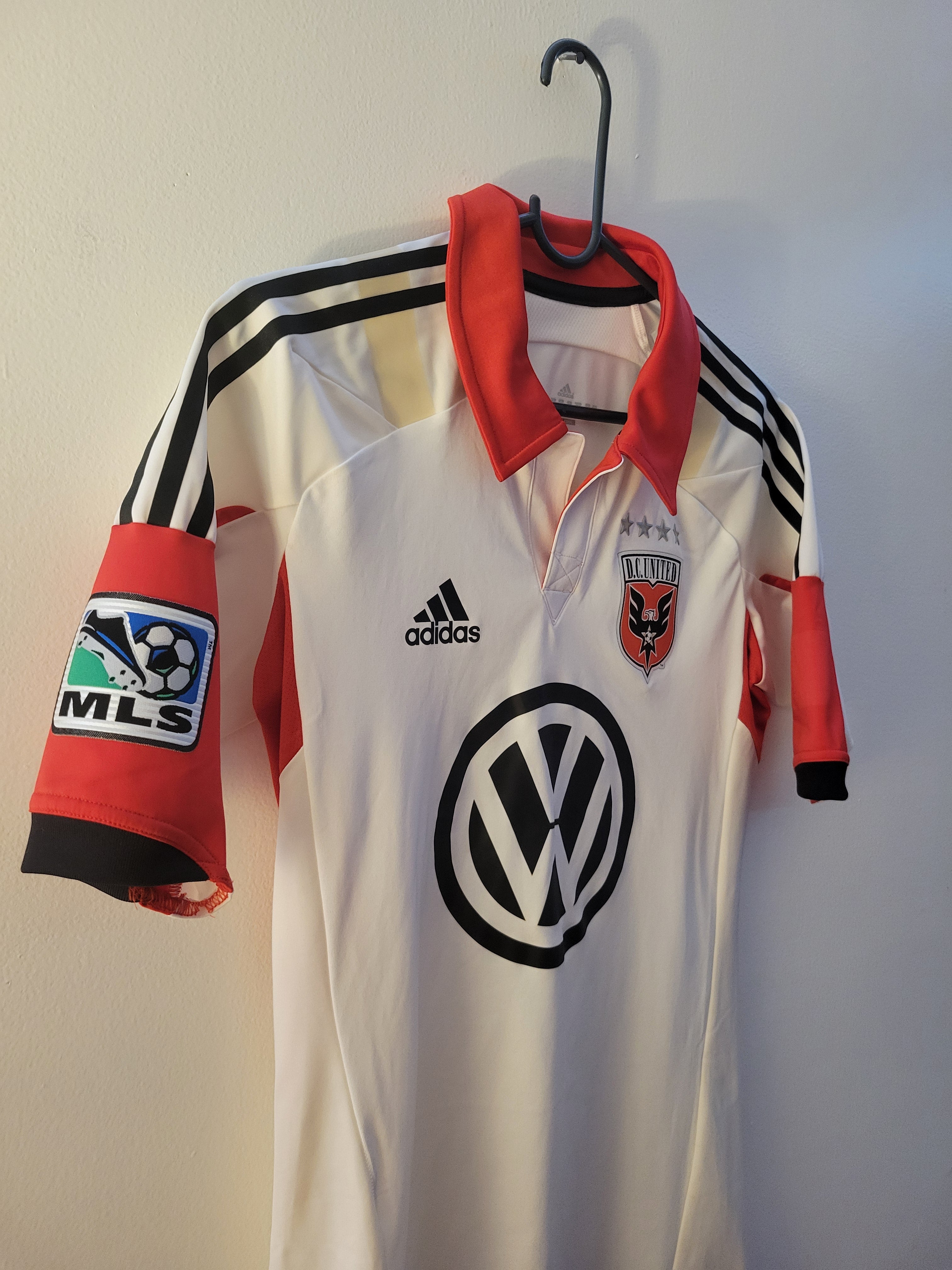 Rare Adidas DC United Techfit Player Issue 2012/13 Home Jersey Mens Size 6