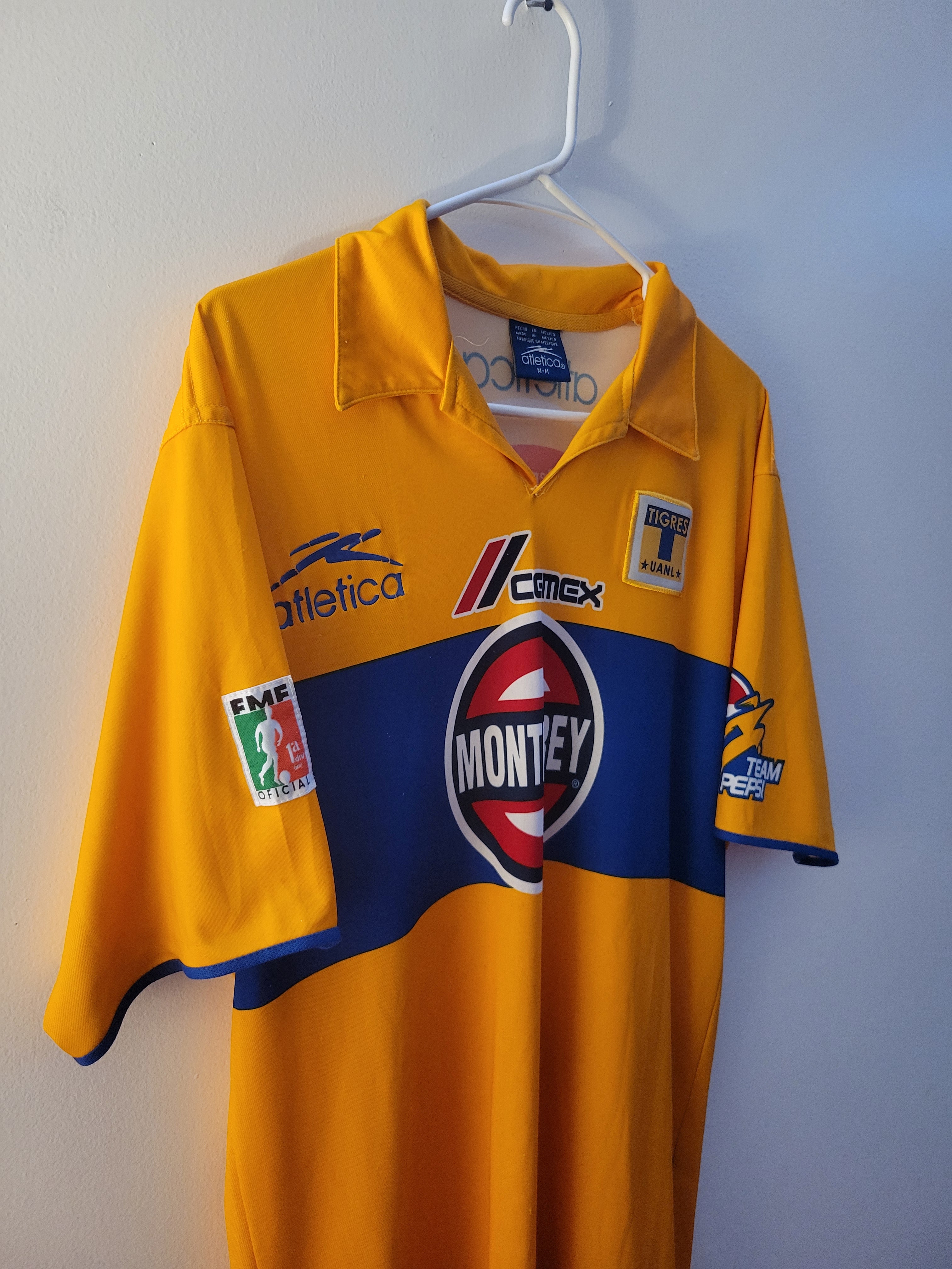 Atletica UANL Tigres 2002/03 Home Jersey Mens Size M