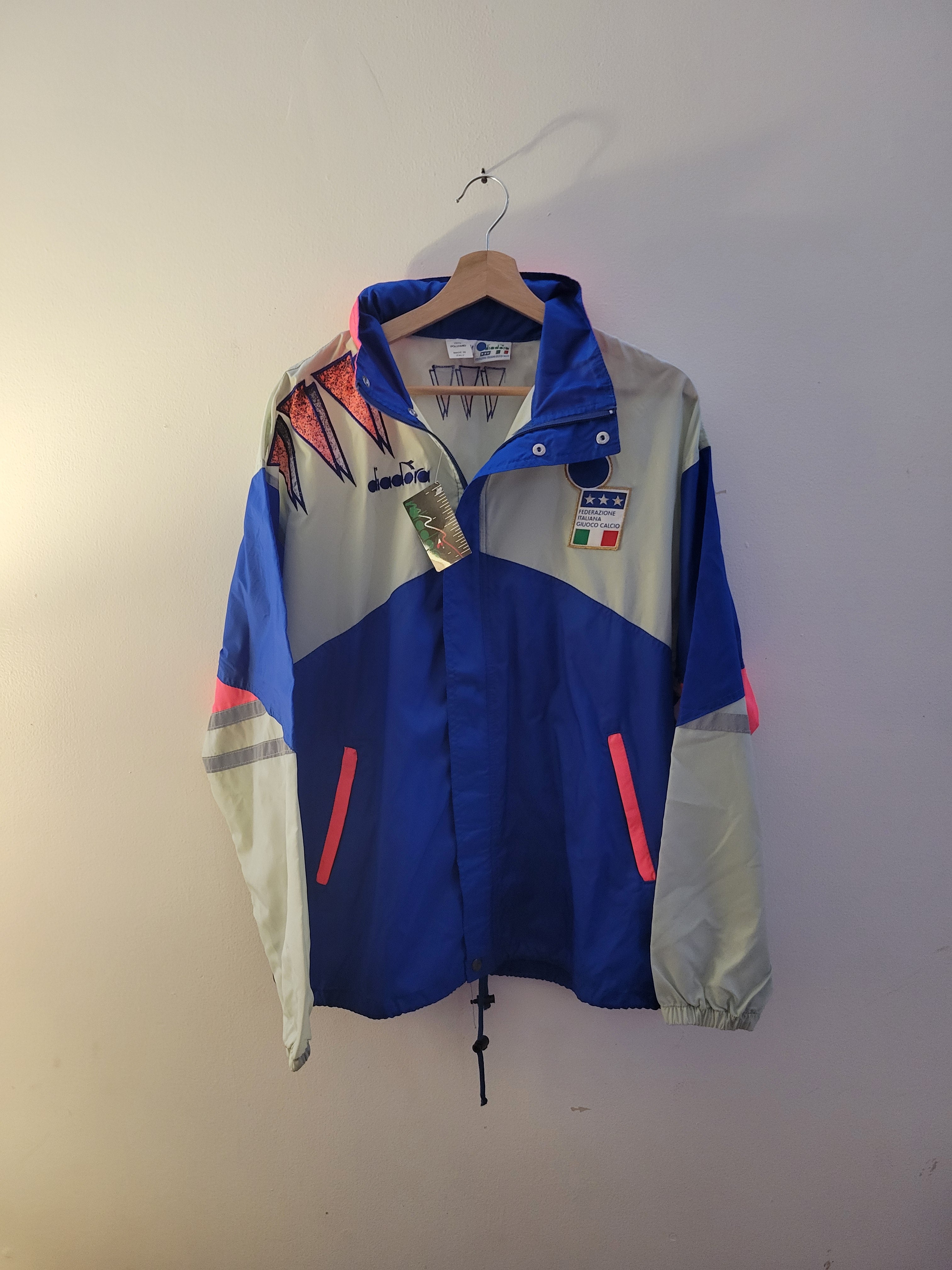 BNWT DEADSTOCK Diadora Italia 1992 Windbreaker Jacket Mens Size M