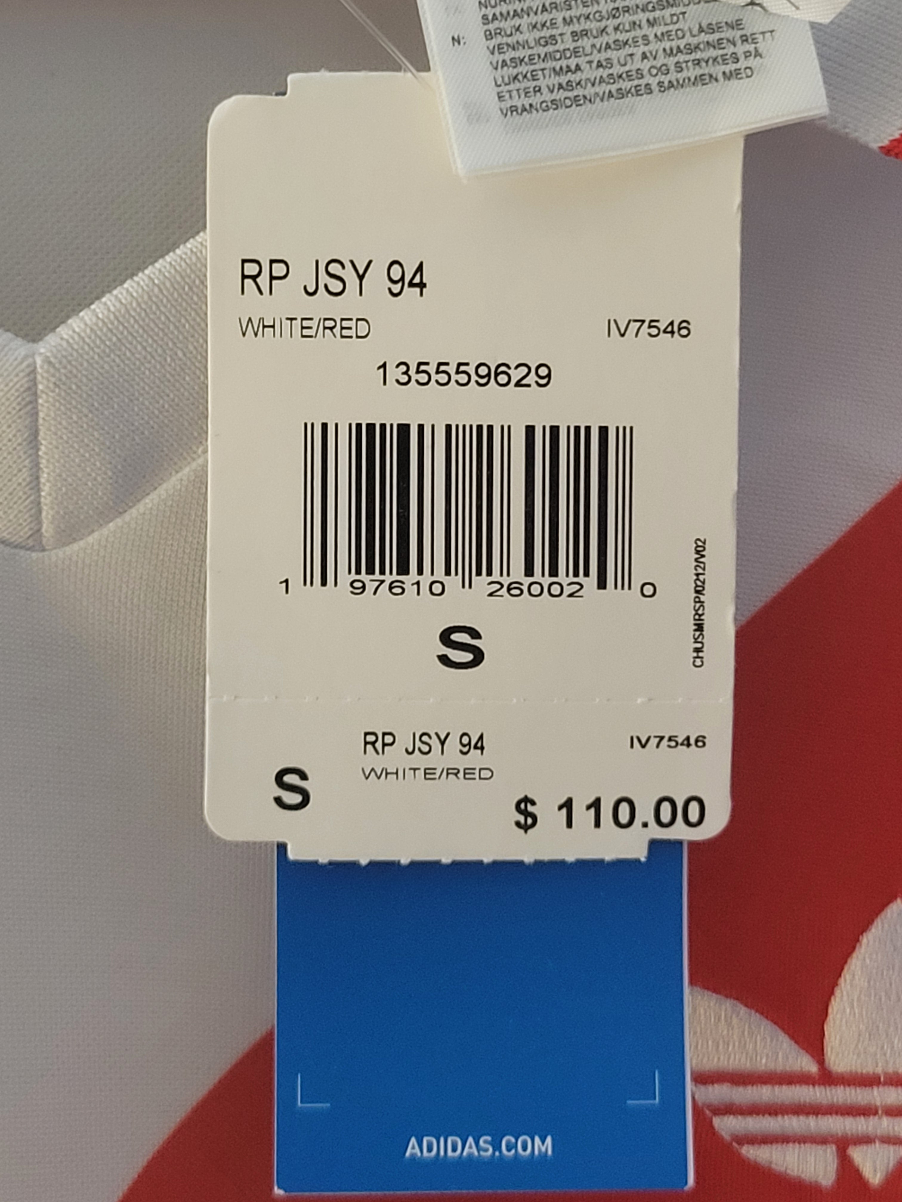 BNWT Adidas River Plate 1994 Reissue Home Jersey Mens Size S - #9