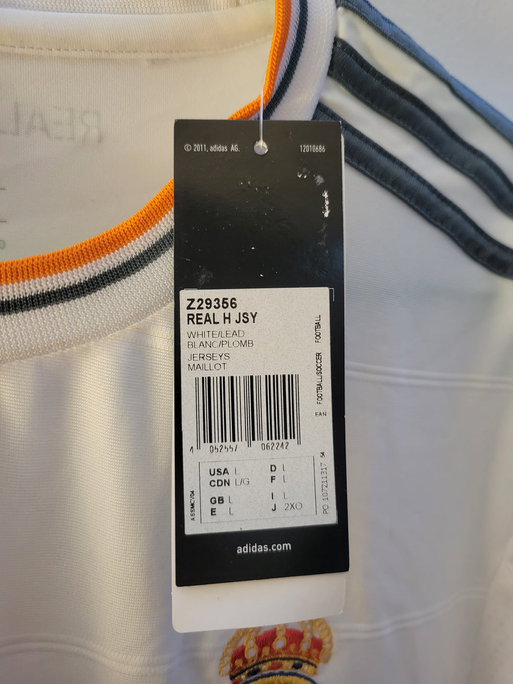 BNWT Adidas Real Madrid 2013/14 Home Jersey Mens Size L