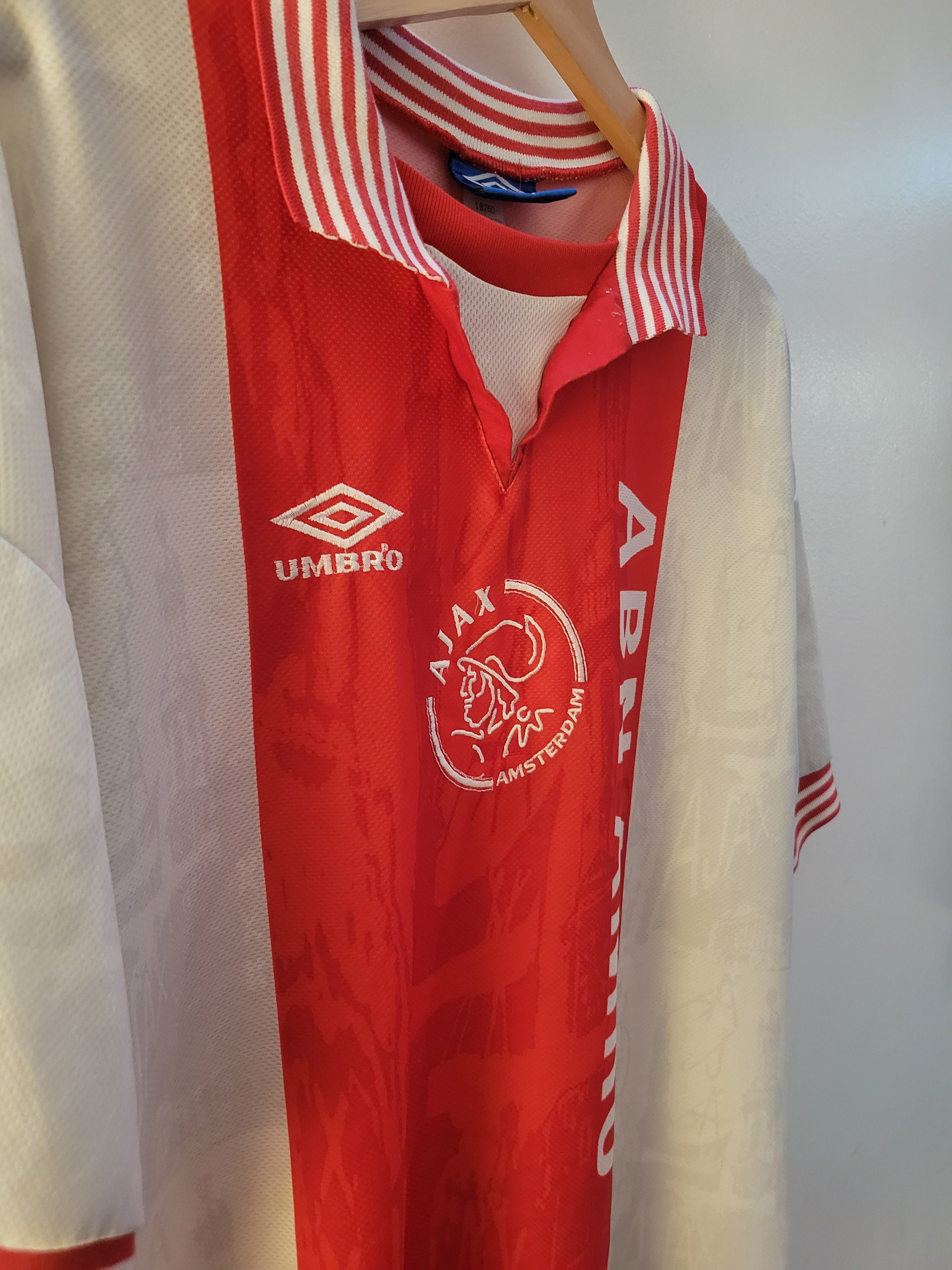 Vintage Umbro Ajax 1996/97 Home Jersey Mens Size L