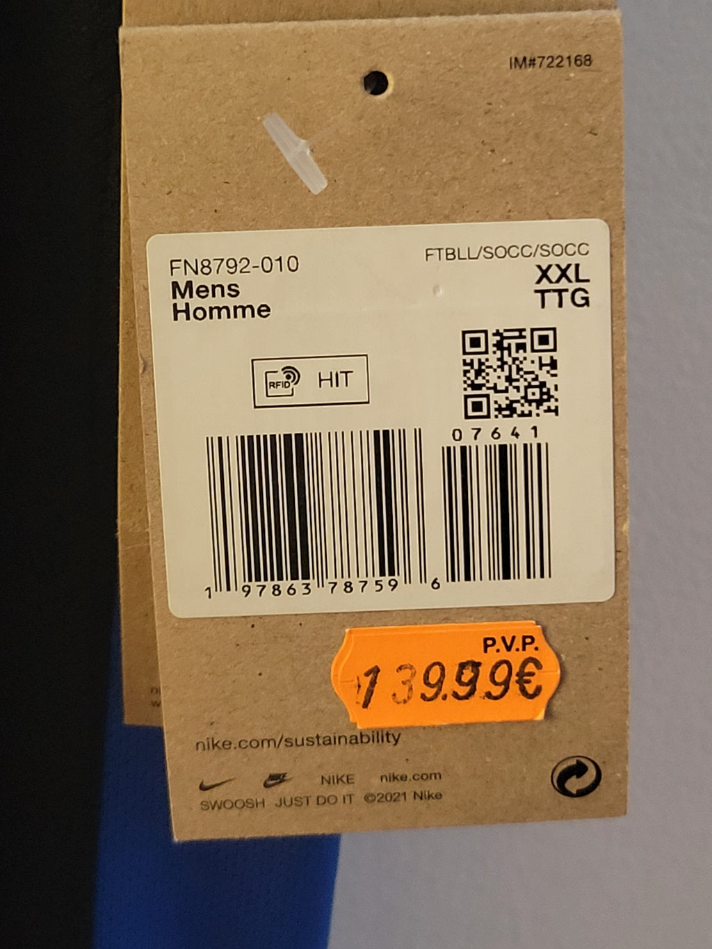 Nike FC Barcelona 2024/25 Away Soccer Football Jersey Mens Size XXL