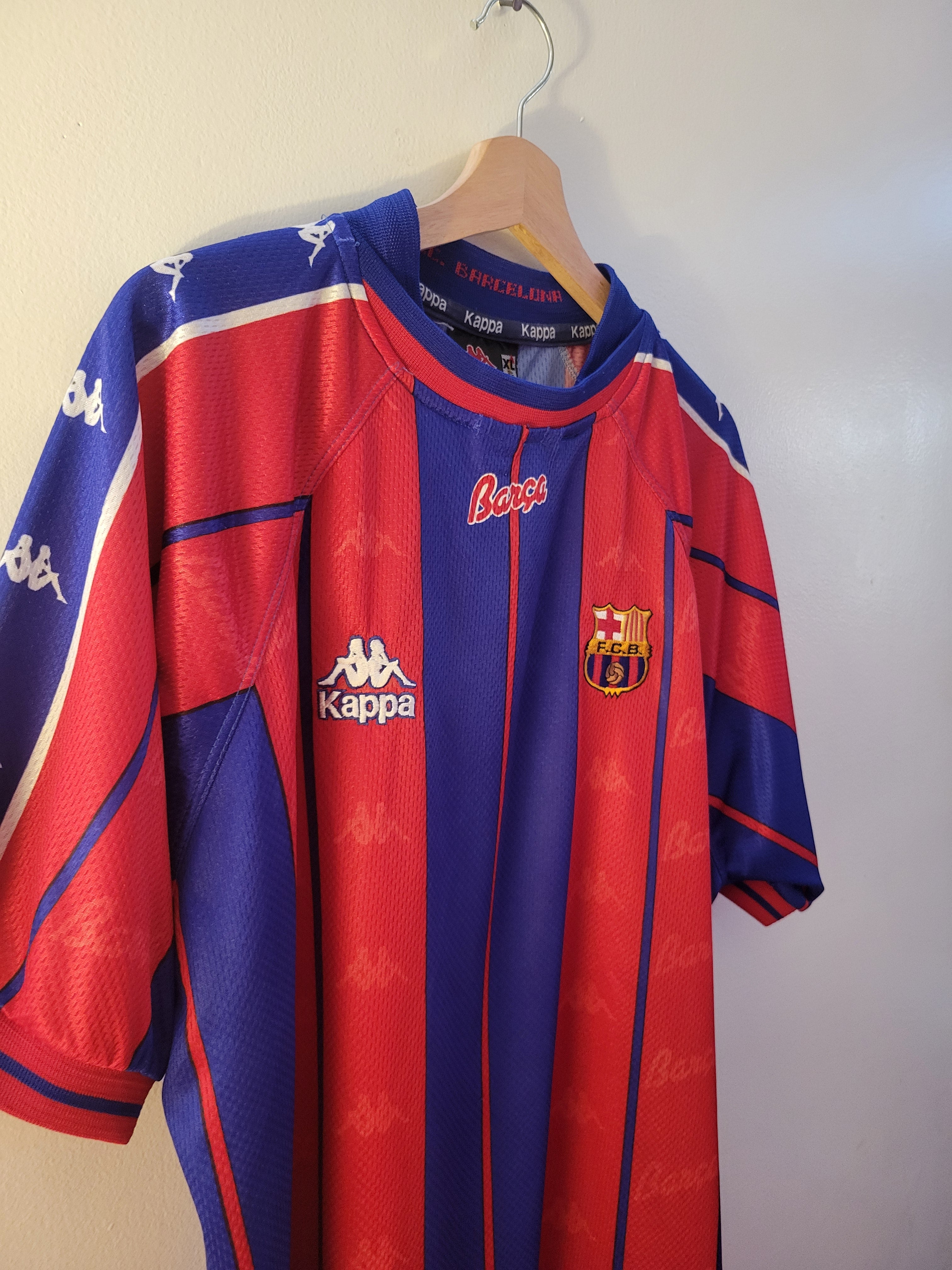 Kappa FC Barcelona 1997/98 Home Jersey Mens Size XL